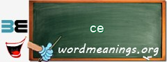 WordMeaning blackboard for ce